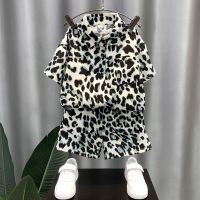 Boys Shirt Short Sleeve Suit 2023 New Baby Summer Clothes Trendy Childrens Summer Shirt Handsome Fashionable