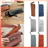 VJMHGS หนังพียู กระเป๋าใส่แว่นอ่านหนังสือ เคสลายแว่นตา นุ่มนุ่มๆ กล่องใส่แว่นกันแดด แบบพกพาได้ ซิปมีซิป ถุงเก็บแว่นตา อุปกรณ์เสริมแว่นตา