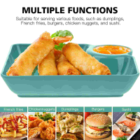 4 Pcs Pp Snack Plate Dumpling Sauce Compartment Food Plate Plastic Serving Platter Dumplings Trays Dish Vinegar Saucer