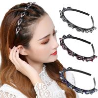 【CW】 Fashion Non-Slip Hairbands Rhinestone Headbands Bangs Clip Hair Bands for Bezel Accessories