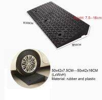 Rubber and plastic Step pad ramp curb household car road threshold climbing triangle pad speed bump uphill slope along the road