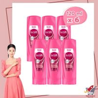 Sunsilk Conditioner 120 ml x 6Pink  ซันซิล ครีมนวดผม สมูท แอนด์ เมเนจเจเบิ้ล สูตรผมมีน้ำหนักจัดทรงง่าย 120 มล. แพ็ค 6 ขวด