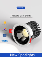 โคมสปอตไลท์แบบฝัง LED Light COB Downlight เพดาน Spot Light มุมปรับ Warmwhite