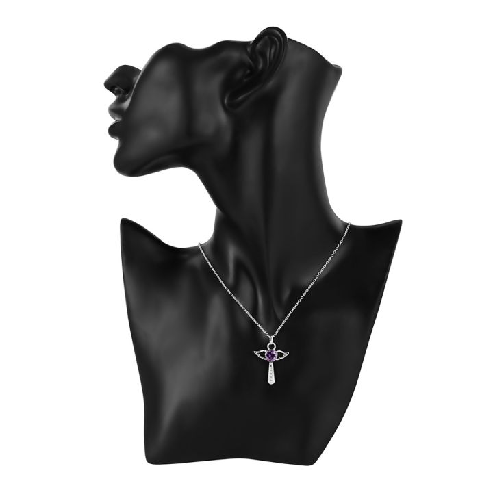 fashion-brand-925-sterling-silver-necklace-for-women-luxury-wedding-jewelry-angel-crystal-cross-pendants-chain-neckalce