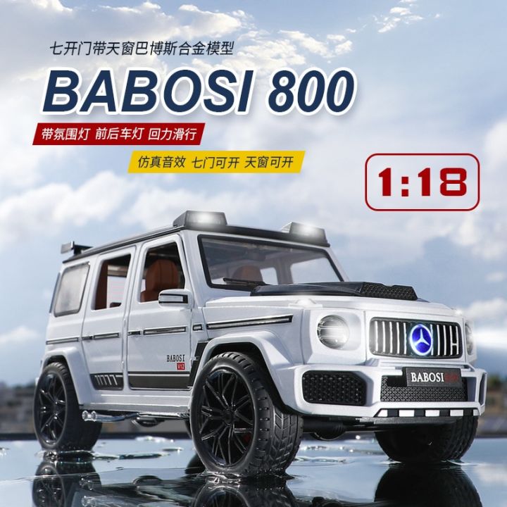 1-18-mercedes-benz-brabus-g800-high-simulation-diecast-metal-alloy-model-car-sound-light-pull-back-collection-kids-toy-gift