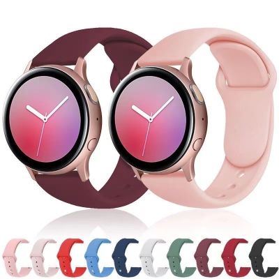 20mm 22mm Silicone Strap For Samsung Galaxy Watch 4/Active 2/Huawei Watch 42mm sports bracelet wristband For Amazfit Bip Correa