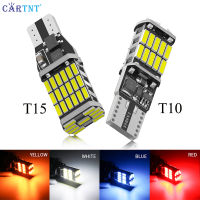 CarTnT 1คู่ T10 W5W T15 W16W รถไฟ Led ไฟสัญญาณ4014SMD สำหรับรถยนต์ภายในหลอดไฟตกแต่งหางไฟถอยหลังจอดรถหลอดไฟ6000K สีขาว12V