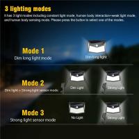 ไฟโซล่าเซลล์ติดผนัง Solar motion sensor light 212 LED 3 โหมด ขนาดใหญ่ ไฟออก4ทาง ไฟติดผนังโซล่าเซลล์พลังงานแสงอาทิตย์ เซ็นเซอร์  ประหยัดค่าไฟ