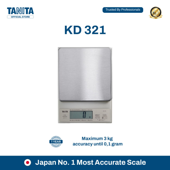 Tanita Digital Kitchen Scale 3kg - Silver