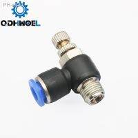 QDHWOEL SL6-01 Fast connection Pneumatic Fitting air speed Regulating valve throttle valve