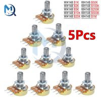 5Pcs/lot Potentiometer Resistance WH148 3Pin 1K 2K 5K 10K 20K 50K 100K 500K 1M Ohm Linear Taper Rotary Potentiometer Resistor