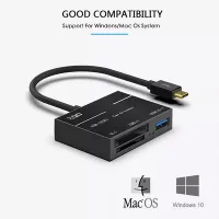 กล้องบันทึกวิดีโอ แฟลชไดรฟ์ Type-C USB C Type C เป็น XQD SD USB 3.0 แบบพกพา