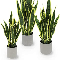 Artificial Plant Snake Plant Leaves With Grey Potted Fake Plant For Home Weeding Party Decor Hotal  Office Table Decor