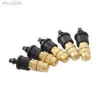 5 Pcs Adjustable Barbed Brass Misting Nozzles Garden Gardening Irrigation Sprinkler Copper Cooling Humidify Disinfection Sprayer