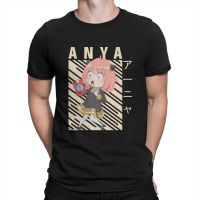 Casual Girl Anya Manga Spy X Family T-Shirts for Men Crew Neck Pure Cotton T Shirt Japanese Anime Short Sleeve Tees Printed 4XL 5XL 6XL