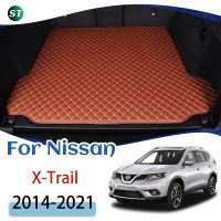 สำหรับนิสสัน X-Trail 2014-2021พื้นท้ายรถหนังซับใน Alas Bagasi Mobil ห้องเก็บสัมภาระพรมปูพื้น2015 2016 2017 2018 2019