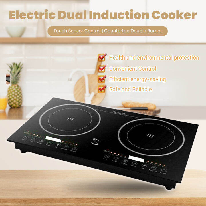 JAMIGO Electric Dual Induction Cooker 220V 4000W Countertop Double ...