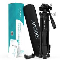 Andoer TTT-663N 57.5inch Travel Lightweight Camera Tripod for Photography Video Shooting Support DSLR SLR Camcorder with Carry Bag Phone Clamp Max.Load 3kg