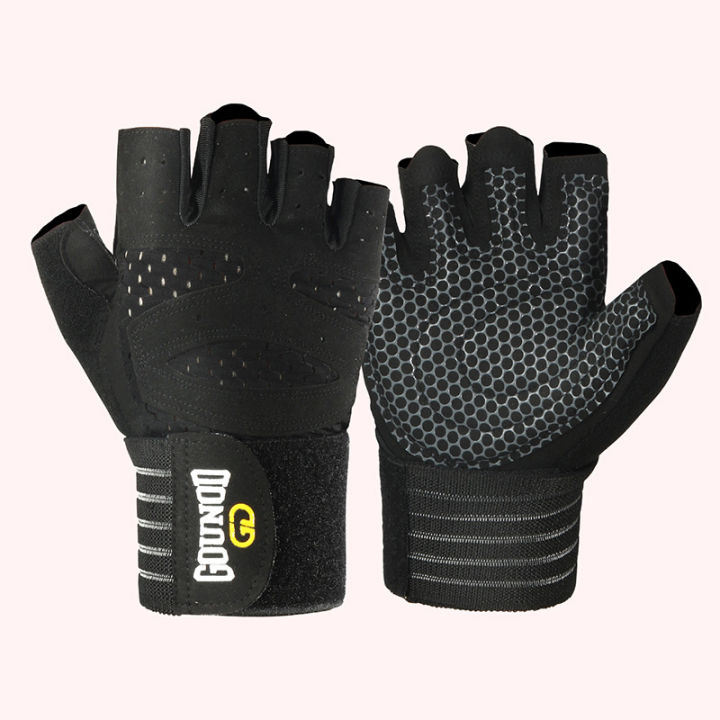 ถุงมือออกกำลังกาย-ถุงมือฟิตเนส-ถุงมือยกน้ำหนัก-ถุงมือยกเวท-ถุงมือมอเตอร์ไซต์-สีดำ-ถุงมือfitness-glove-sports-gloves-สีดำ