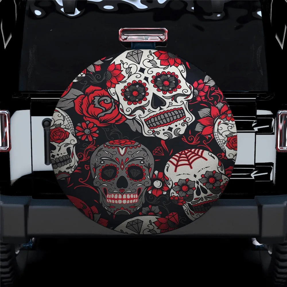 75%OFF!】 USA Flag Skeleton Trailer Spare Tire Cover Universal Sunscreen Dustproof  Wheel Covers for RV SUV Truck-15 inches