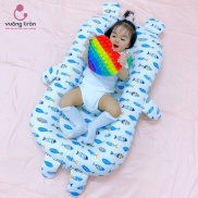 Nôi vải chung giường cao cấp Vuông Tròn cotton Hàn chần bông