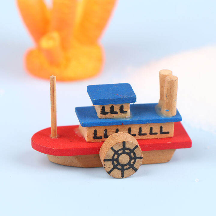 [Veli Shy] 112 Dollhouse Miniature Ship Boat Simulation Ferry Model Kids Pretend Play Toys Doll