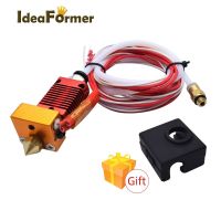 ชิ้นส่วนเครื่องพิมพ์3D CR10 Hotend Extruder Kit 12V/24V สำหรับ Ender-3 CR10 0.4มม. หัวฉีดอลูมิเนียมบล็อกความร้อนพร้อมเครื่องทำความร้อน Thermistor