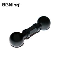 ♨▽♚ BGNing 17mm to 17mm Double Ball Mount Adapter Dual Ball Head for Gopro Action Camera Smartphone GPS Bracket Converter