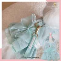 Glitter Pooch Harness ชุดรัดอก สายจูง เสื้อผ้า สุนัข, หมา, แมว, สัตว์เลี้ยง พร้อม สายจูง รุ่น Minty Girl