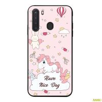 เคส AAC น่ารักสำหรับ Samsung Galaxy A31 HMHD ซิลิคอนนุ่มรูปแบบเคสโทรศัพท์เคส TPU