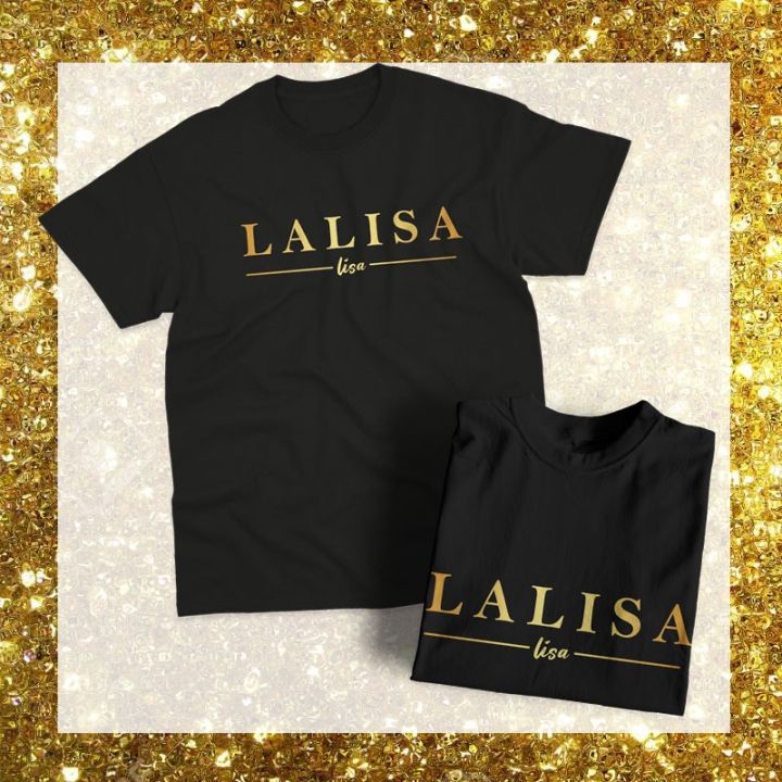 เสื้อlisa-เสื้อยืดแฟนคลับ-lalisa-solo-สกรีนทอง