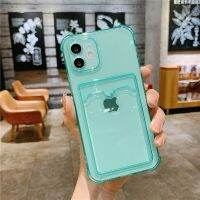 ซิลิโคนเคสโทรศัพท์ IPhone 11 12 13 14 Pro Xs เลนส์แม็กซ์เคสป้องกัน IPhone SE X Xr 7 8 Plus การ์ดป้องกันกรณีฝาหลัง Photo Bank ใส่การ์ดกรณี