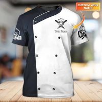 CODadoqkxDGE 2023 Chef Life Shirt Summer Menswear T-shirt Custom Name Chef 3D Full Printing Unisex T-shirt Gift Chef Casual Sports T-shirt