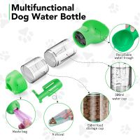 แบบพกพา Cat Dog ขวดน้ำ Feeder ชามดื่มพร้อม Poop Shovel Outdoor Water Dispenser Feeder Accessories2023