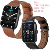 ┇☒✜ Genuine Leather Strap Watchband For COLMI P8 Plus original Wristband Quick Releas Bracelet For COLMI C60 C61