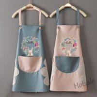 【hot sale】☫♣☢ D13 Apron Pocket PVC Adjustable Bib Sleeveless Household Cooking Apron Kitchen Accessory Type 1 Blue huiteni