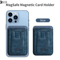 CSCR Original Magnetic Card Holder Wallet Stand Premiun Leather Case For Magsafe iPhone 13 12 11 Pro Max Mini X XR XS Max With Kickstand Card Pocket