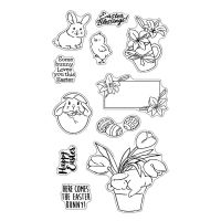 Easter Bunny Flower Silicone Clear Seal Stamp DIY Scrapbooking Embossing Photo Album Decorative Paper