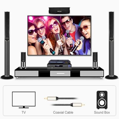 Kabel Audio Koaksial Berlapis Emas 5.1 Saluran SPDIF Konektor Jantan RCA Jantan untuk Pemutar Amplifier untuk Home Theater HDTV