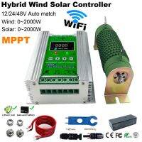 Vejl90daztg ตัวควบคุม MPPT 12V 24V 48V 4000W Pengendali Booster Pengisi Daya Surya Angin Hybrid dengan WIFI untuk Panel PV Turbangin 2KW