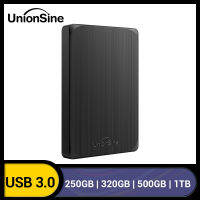 UnionSine HDD 2.5 "ฮาร์ดไดรฟ์ภายนอกแบบพกพา320Gb500Gb1Tb ที่เก็บข้อมูล USB3.0เข้ากันได้สำหรับ PC, Mac,เดสก์ท็อป,