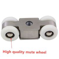 ✴ Stainless steel 4 wheels pulley runner for kitchen bathroom glass wood slide door crane pulley moving door crane rail pulley