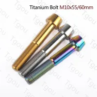 Tgou Titanium Bolt M10x55 60mm Pitch 1.25 Taper Head Allen Key Screws for Motorcycle Brake Caliper