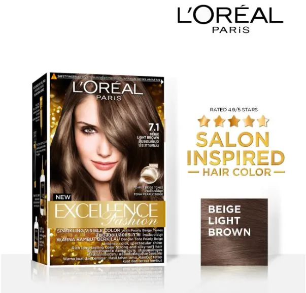 LOREAL Excellence Fashion  Beige Light Brown Triple Care Hair Color |  Lazada PH