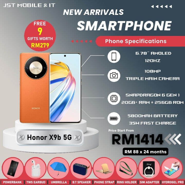 [READY STOCK] Honor X9b 5G | FREE 9 GIFTS | FREE GIFTS WORTH RM279 ...