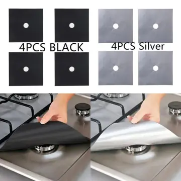 Non-stick Gas Range Stove Top Burner Protector Reusable Cover Liner  (2/4pcs) Black 2 PCS - Yahoo Shopping