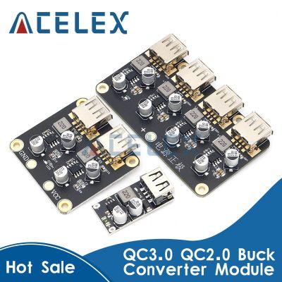 USB QC3.0 QC2.0 DC-DC Buck Converter Charging Step Down Module 6-32V 9V 12V 24V to Fast Quick Charger Circuit Board 3V 5V 12V Electrical Circuitry Par