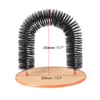 Arch Door Cat Massage Toy Brush Scratcher For Pets Scratching Devices Cat Self Groomer With Round Fleece Base