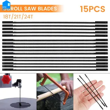 TASP 12pcs 5 125mm Pinned Scroll Saw Blades TPI 10/15/18/24 Power