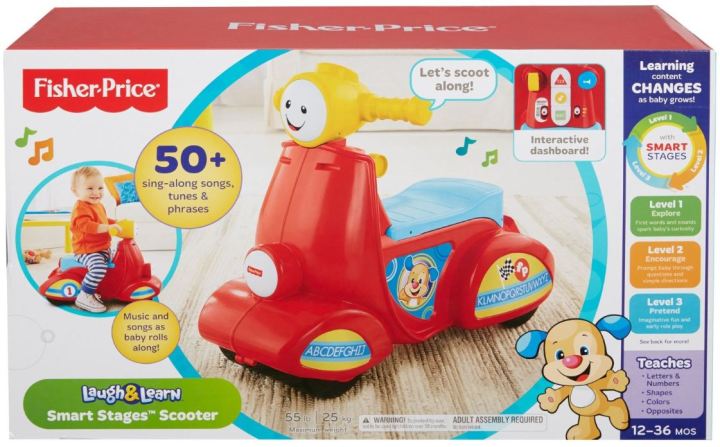 สกู๊ตเตอร์เด็ก-รถขาไถ-fisher-price-laugh-amp-learn-smart-stages-scooter-ของเล่นเด็กเสริมพัฒนาการ-ของเล่นเด็กเล็ก-รถขาไถเสริมพัฒนาการเด็กรุ่นขายดี